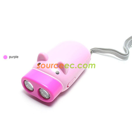 Customization Green Piggy Flashlight Promotional Products