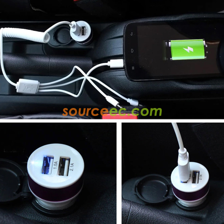 Customization Dual-port USB Car Charger Promotional Products