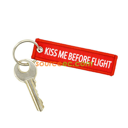 Customization Key Chain with Weaving Label Promotional Products