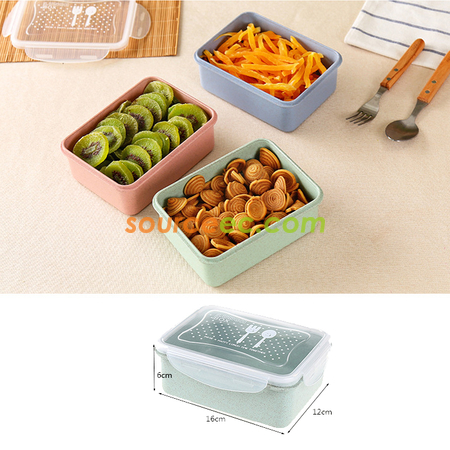 Customization 2000ML Wheat Straw Lunchbox Promotional Products