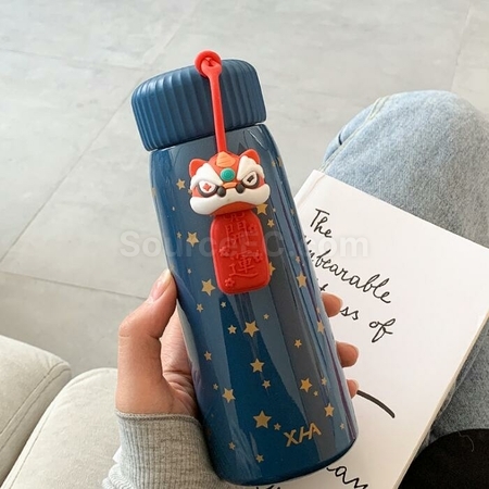 Customization Good Luck To Lucky Lion Vacuum Flask Promotional Products