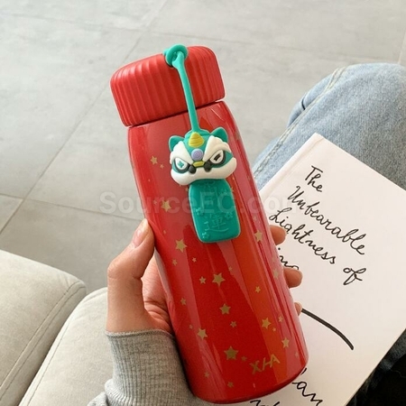Customization Good Luck To Lucky Lion Vacuum Flask Promotional Products