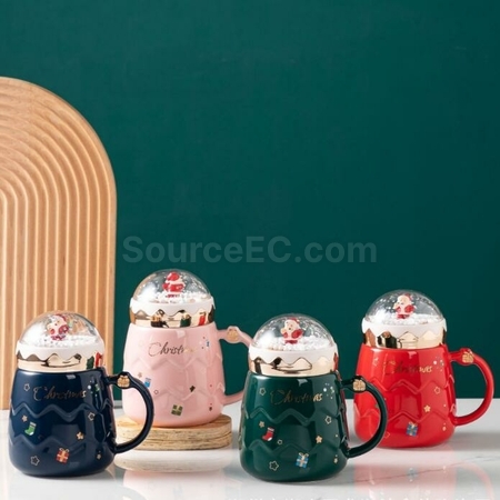 Customization 3D Three-Dimensional Santa Cute Ceramic Mug Promotional Products