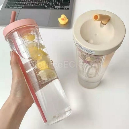 Customization Independent Fruit Tea warehouse Filter Drinking Tube Large Capacity Water Cup Promotional Products