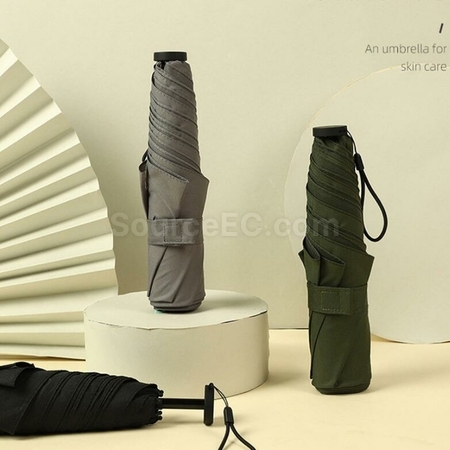 Customization Ultra-Light Carbon Fiber Tri-Fold Portable Umbrella Promotional Products