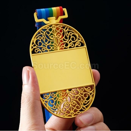 Customization Vintage Hollowed Out Classical Metal Commemorative Medal Promotional Products