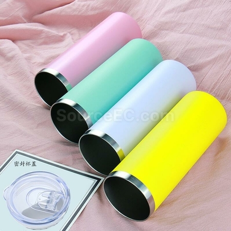 Customization Straight Stainless Steel Double-Layer Thermos Mug Promotional Products