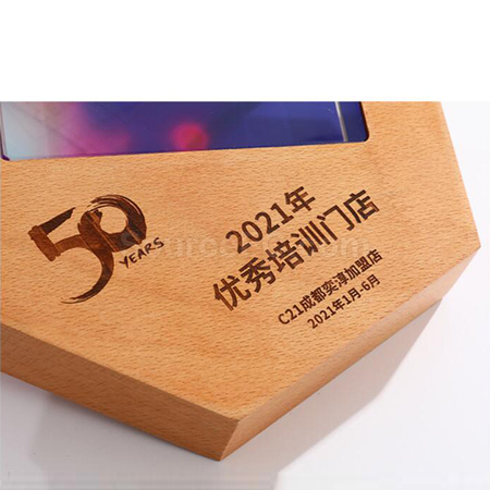 Customization Solid Wood Creative Crystal Seat Promotional Products