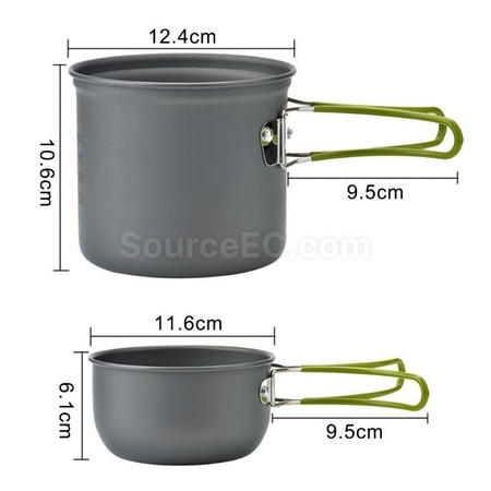 Customization Outdoor Portable Camping Tableware Set Pot Promotional Products