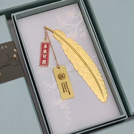 Customization Feather Bookmark Gift Box Promotional Products