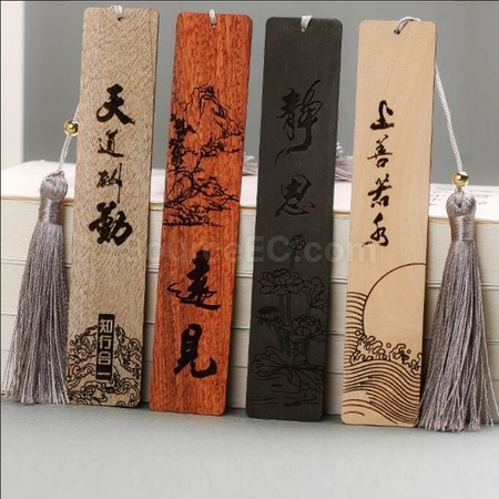 Customization Solid Wood Carving And Painting Bookmark Gift Box Promotional Products