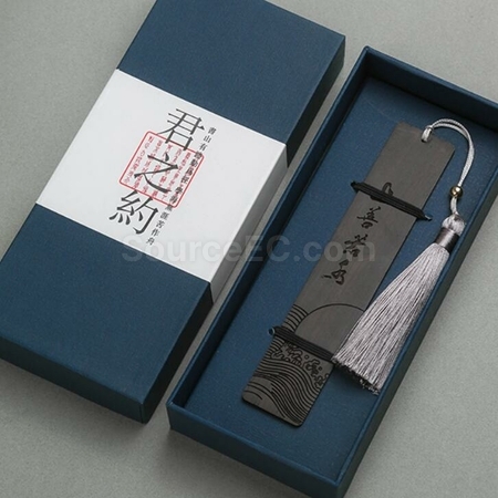 Customization Solid Wood Carving And Painting Bookmark Gift Box Promotional Products