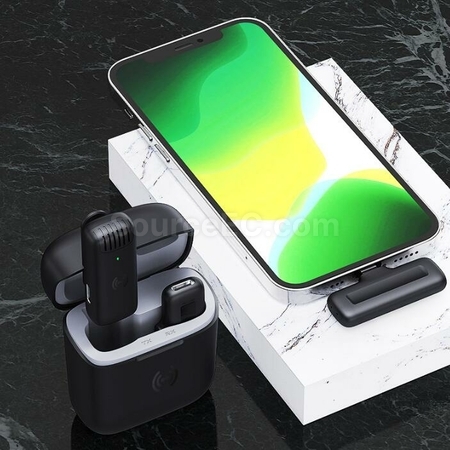 Customization Mini Wireless One-To-Two Pair Mobile Phone Recording Lavalier Microphone Promotional Products