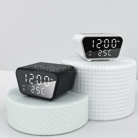 Customization Multifunctional Wireless Charging Temperature Alarm Clock Promotional Products