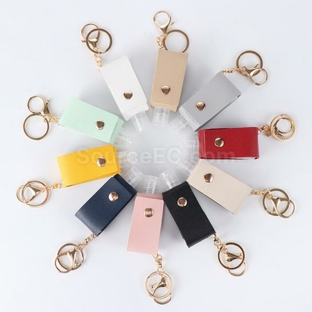 Customization PU Faux Leather Hand Sanitizer Cover Promotional Products
