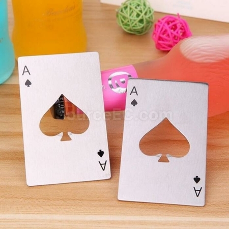 Customization Ace of Spades Creative Cassette Metal Opener Promotional Products