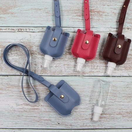 Customization Hanging Neck Disinfectant Spray Leather Case Promotional Products