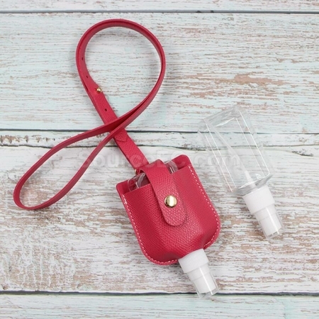 Customization Hanging Neck Disinfectant Spray Leather Case Promotional Products