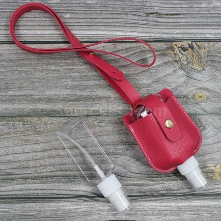 Customization Hanging Neck Disinfectant Spray Leather Case Promotional Products