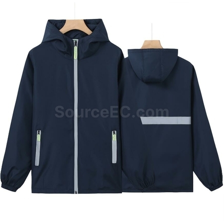 Customization Windproof Waterproof Reflective Zip Windbreaker Promotional Products