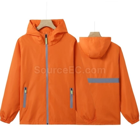 Customization Windproof Waterproof Reflective Zip Windbreaker Promotional Products