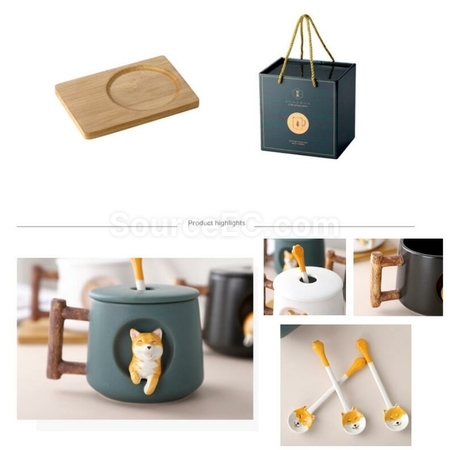 Customization Creative Ceramic Cute Dog Mug Promotional Products