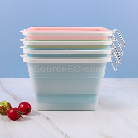 Customization Silicone Folding Pouch Type Lunch Box Promotional Products