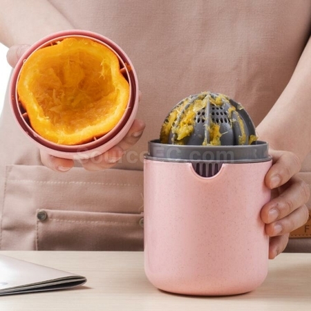 Customization Wheat Straw Manual Portable Juicing Cup Promotional Products