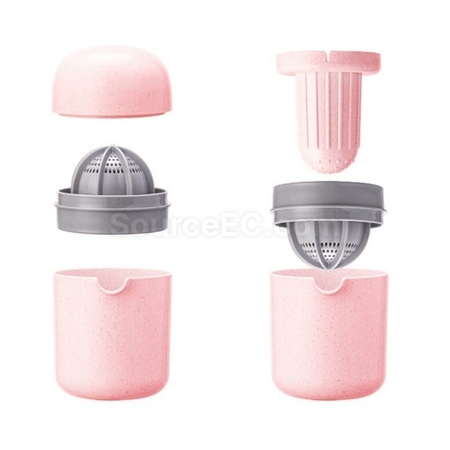 Customization Wheat Straw Manual Portable Juicing Cup Promotional Products