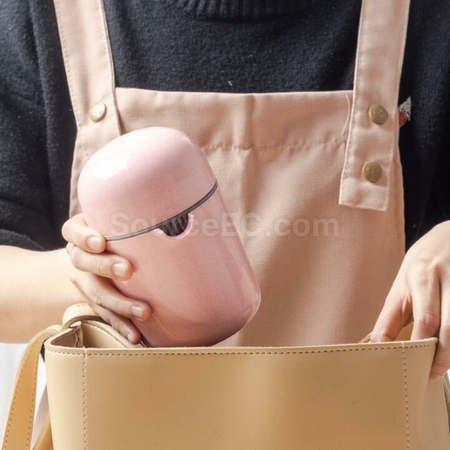 Customization Wheat Straw Manual Portable Juicing Cup Promotional Products