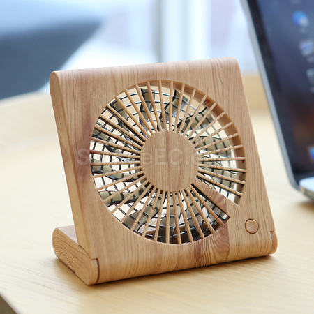 Customization Wood Grain Mini Fan Promotional Products