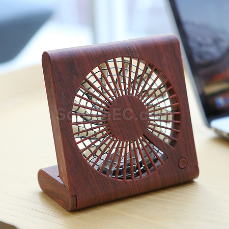 Customization Wood Grain Mini Fan Promotional Products