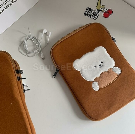 Customization Embroidered Bear Tablet Bag Promotional Products