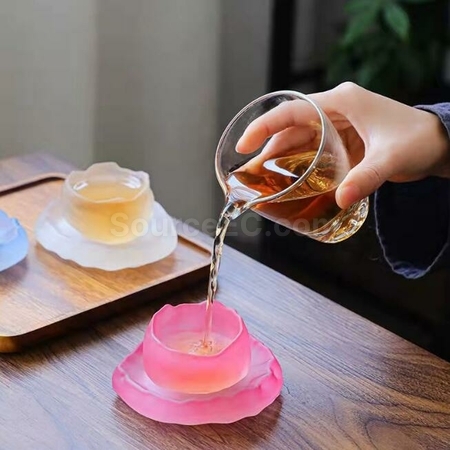 Customization Frosted Glass First Snow Tea Cup Promotional Products