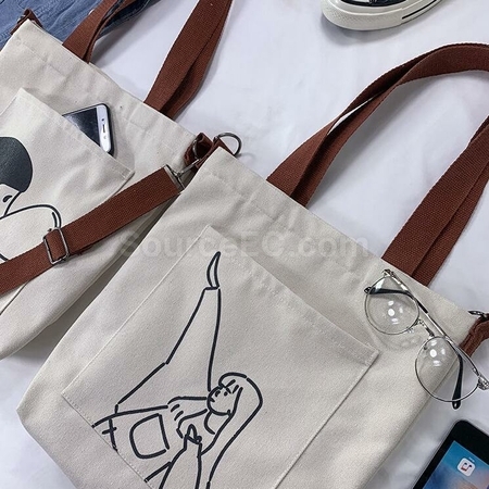 Customization Large Capacity Dual Purpose Canva Bag Promotional Products