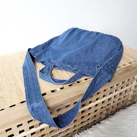 Customization Solid Color Literary One-Shoulder Denim Messenger Bag Promotional Products