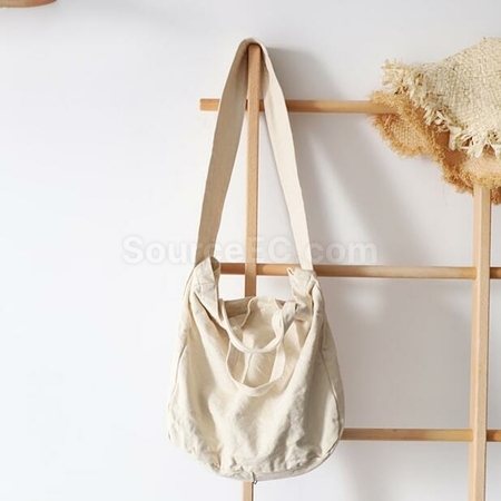 Customization Solid Color Literary One-Shoulder Denim Messenger Bag Promotional Products