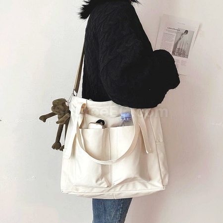Customization Double Pocket Canvas Messenger Bag Promotional Products