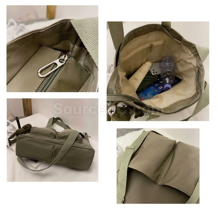 Customization Double Pocket Canvas Messenger Bag Promotional Products