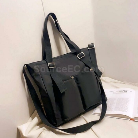 Customization Double Pocket Canvas Messenger Bag Promotional Products