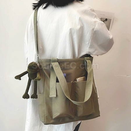 Customization Double Pocket Canvas Messenger Bag Promotional Products
