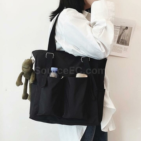 Customization Double Pocket Canvas Messenger Bag Promotional Products