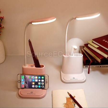 Customization Desk Lamp +Pen Holder + Power Bank +Fan + Mobile Phone Bracket (Five In One Multi-fFunction) Promotional Products
