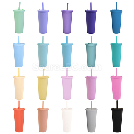 Customization Double-layer Straw Cup Promotional Products