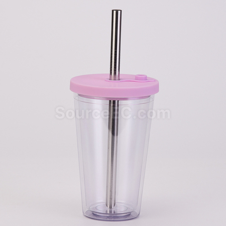 Customization Double-layer Straw Cup Promotional Products