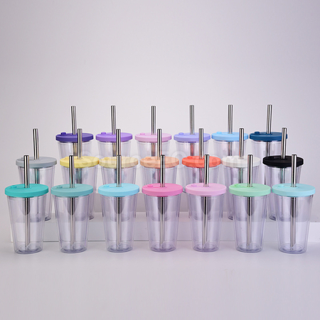 Customization Double-layer Straw Cup Promotional Products