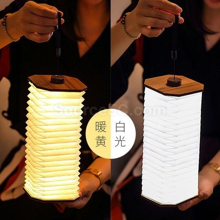 Customization Rechargeable Wooden Organ LED Light Promotional Products