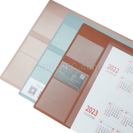 Customization PU Faux Leather Double Layer Storage Desk Mat Promotional Products