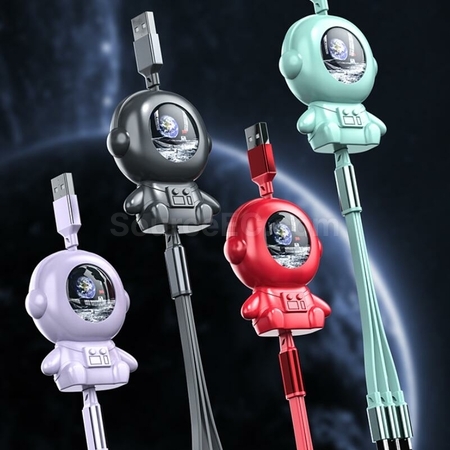 Customization Astronaut Three-In-One Charging Cable Promotional Products