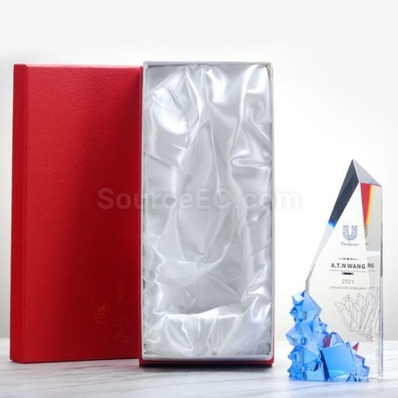 Customization Rush Hour Glass Crystal Trophy Promotional Products